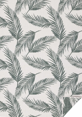 Summer Breeze 5'3" x 7'7" Outdoor Reversible Rug - Green, Leaf Motifoutdoor patio furniture set