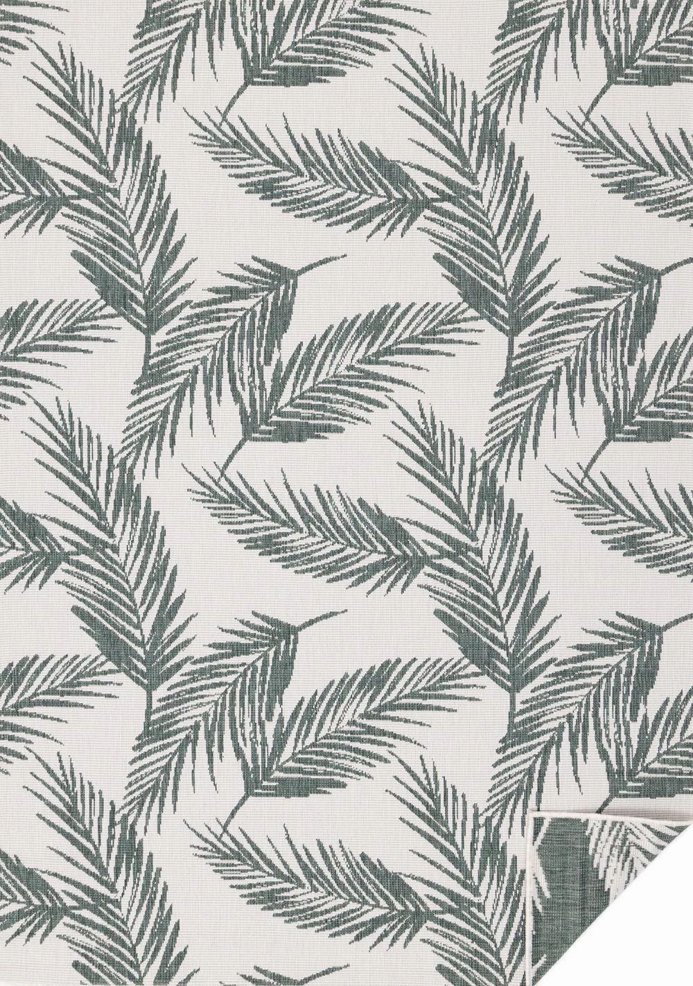 Summer Breeze 5'3" x 7'7" Outdoor Reversible Rug - Green, Leaf Motifoutdoor patio furniture set
