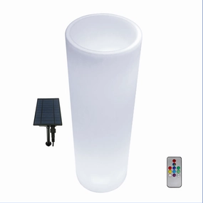 Summer Breeze Outdoor Solar Tall Planter with LED Lightingoutdoor patio furniture set