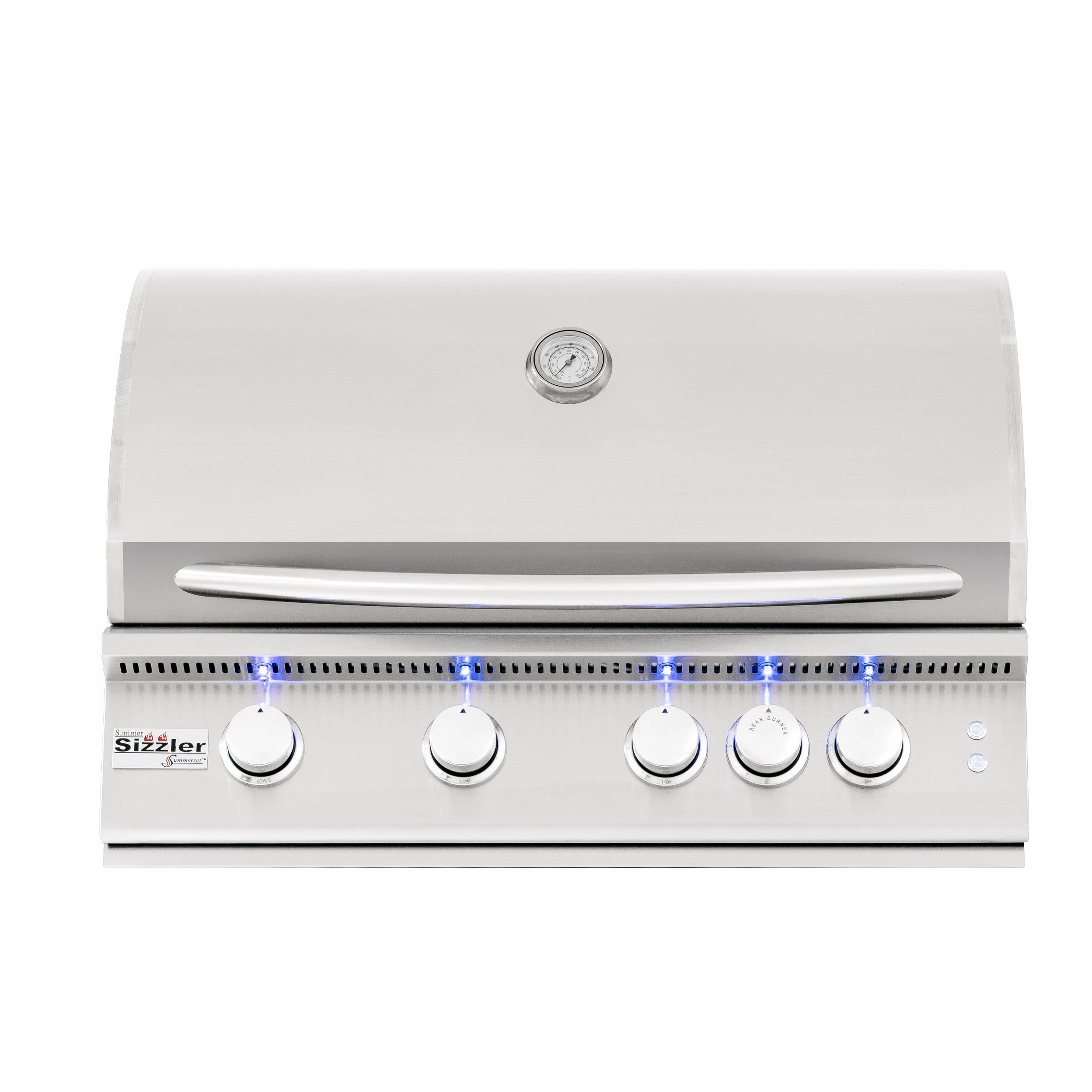 Summerset Sizzler Pro 32" 4-Burner Built-In Gas Grill SIZPRO32 professional outdoor BBQ grill set