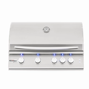 Summerset Sizzler Pro 32" 4-Burner Built-In Gas Grill SIZPRO32 professional outdoor BBQ grill set