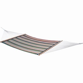 Sunbrella Quilted Spreader Bar Hammock - Carousel Confetti lightweight portable hammock for camping