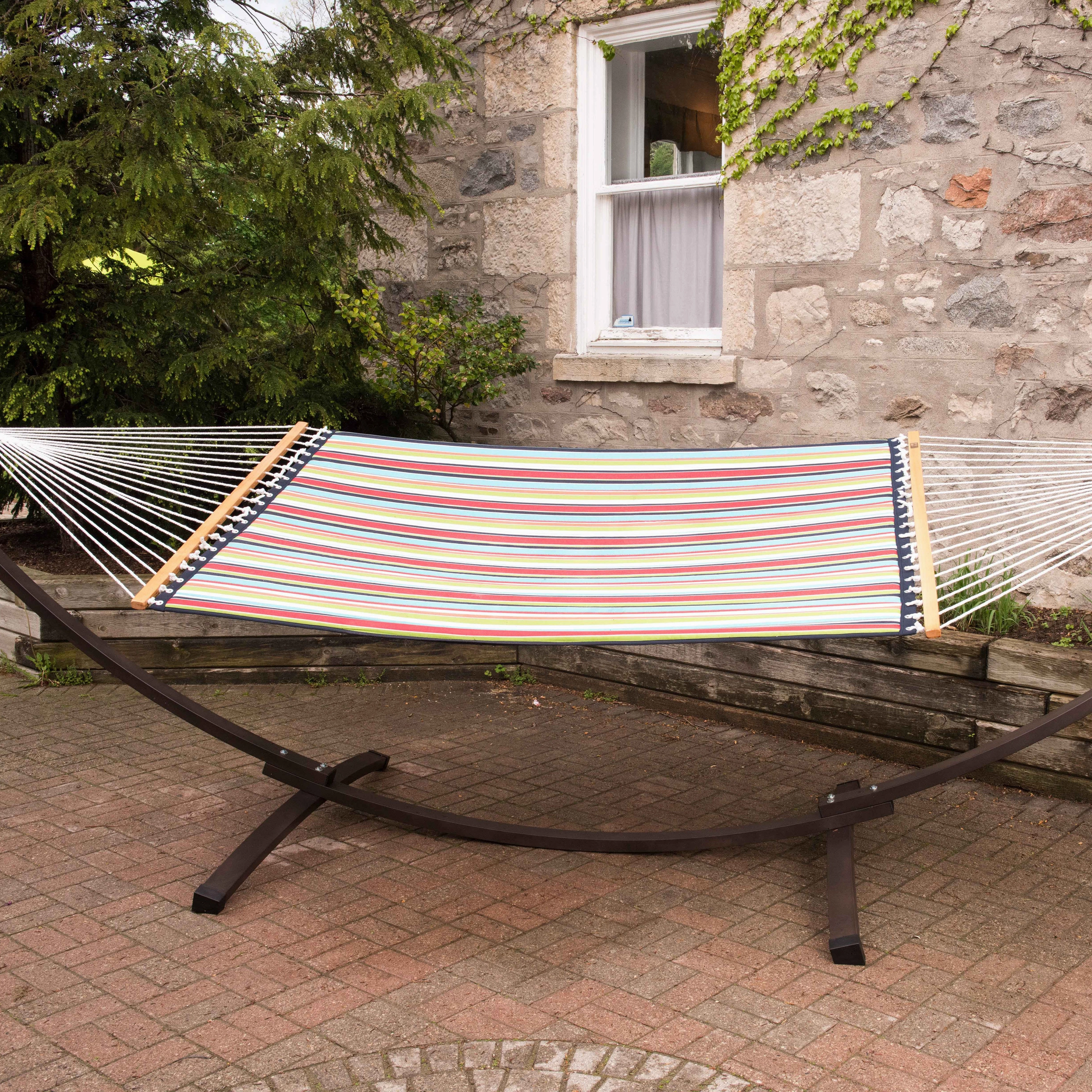 Sunbrella Quilted Spreader Bar Hammock - Carousel Confetti