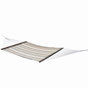 Sunbrella Quilted Spreader Bar Hammock - Dove lightweight portable hammock for camping