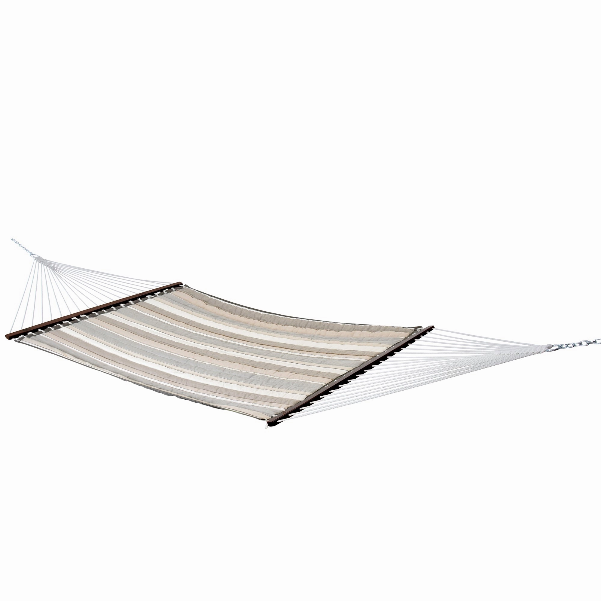 Sunbrella Quilted Spreader Bar Hammock - Dove lightweight portable hammock for camping