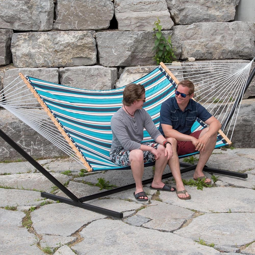 Sunbrella Quilted Spreader Bar Hammock - Token Surfside