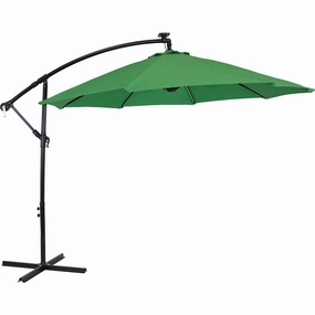 Sunnydaze 10' Offset Patio Umbrella with Solar LED Lightsoutdoor patio furniture set