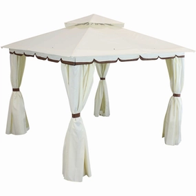 Sunnydaze 10' x 10' Gazebo with Screens and Privacy Wallsoutdoor patio furniture set