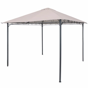Sunnydaze 10' x 10' Steel Gazebo with Weather-Resistant Fabric Topoutdoor patio furniture set