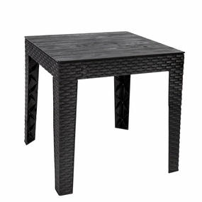 Sunnydaze 16.5" Square Patio Side Table with Faux Woodgrain Tabletopoutdoor patio furniture set