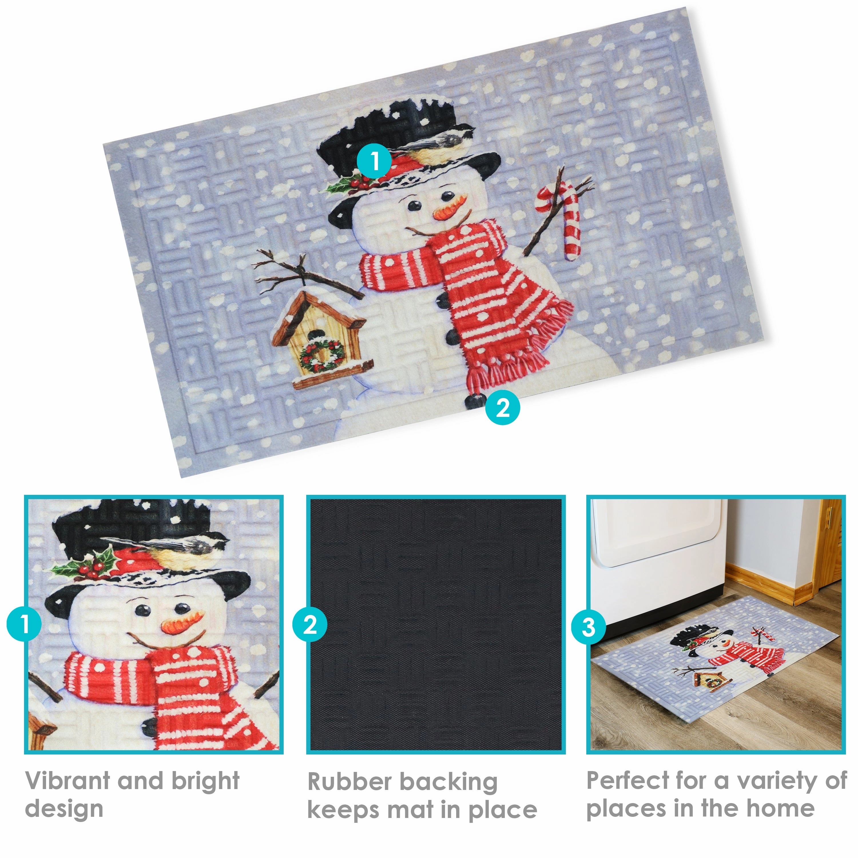 Sunnydaze 17.5" x 29" Indoor Holiday Entrance Mat