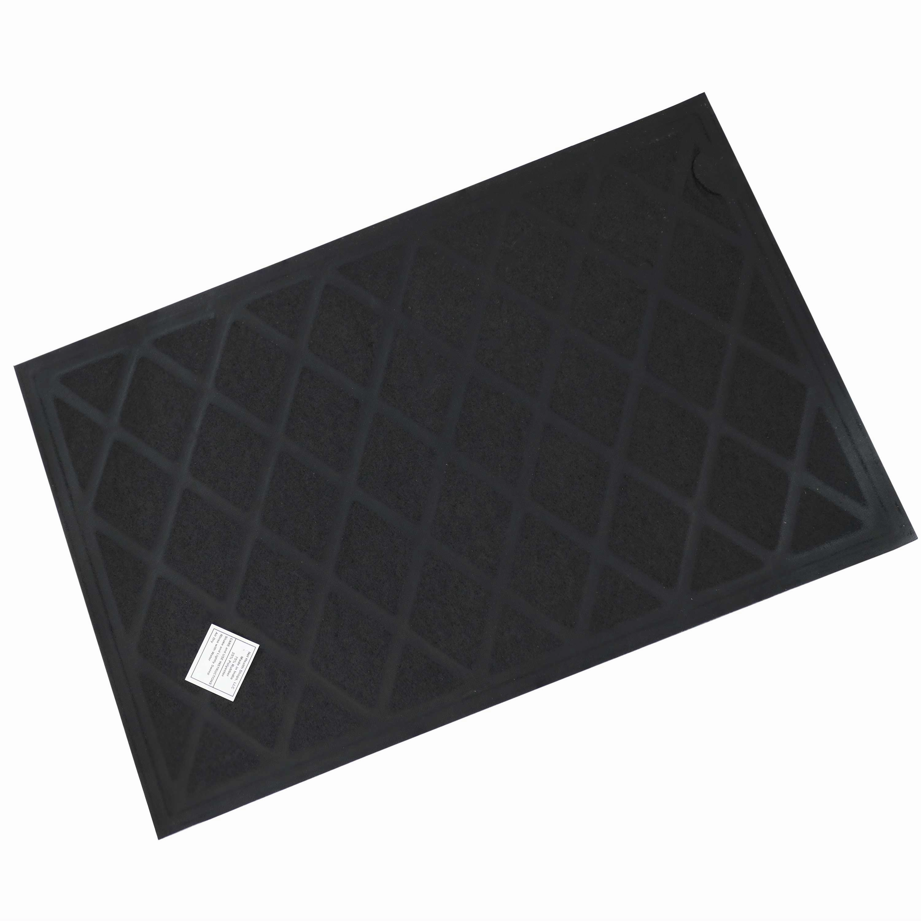 Sunnydaze 17.5" x 29" Indoor Rubber-Back Entrance Mat - Brown Floral