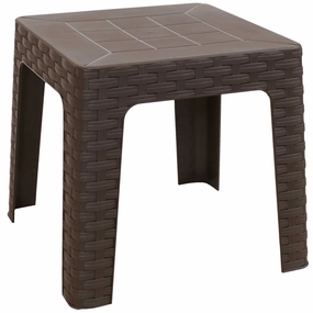 Sunnydaze 18" Plastic Square Patio Side Tableoutdoor patio furniture set