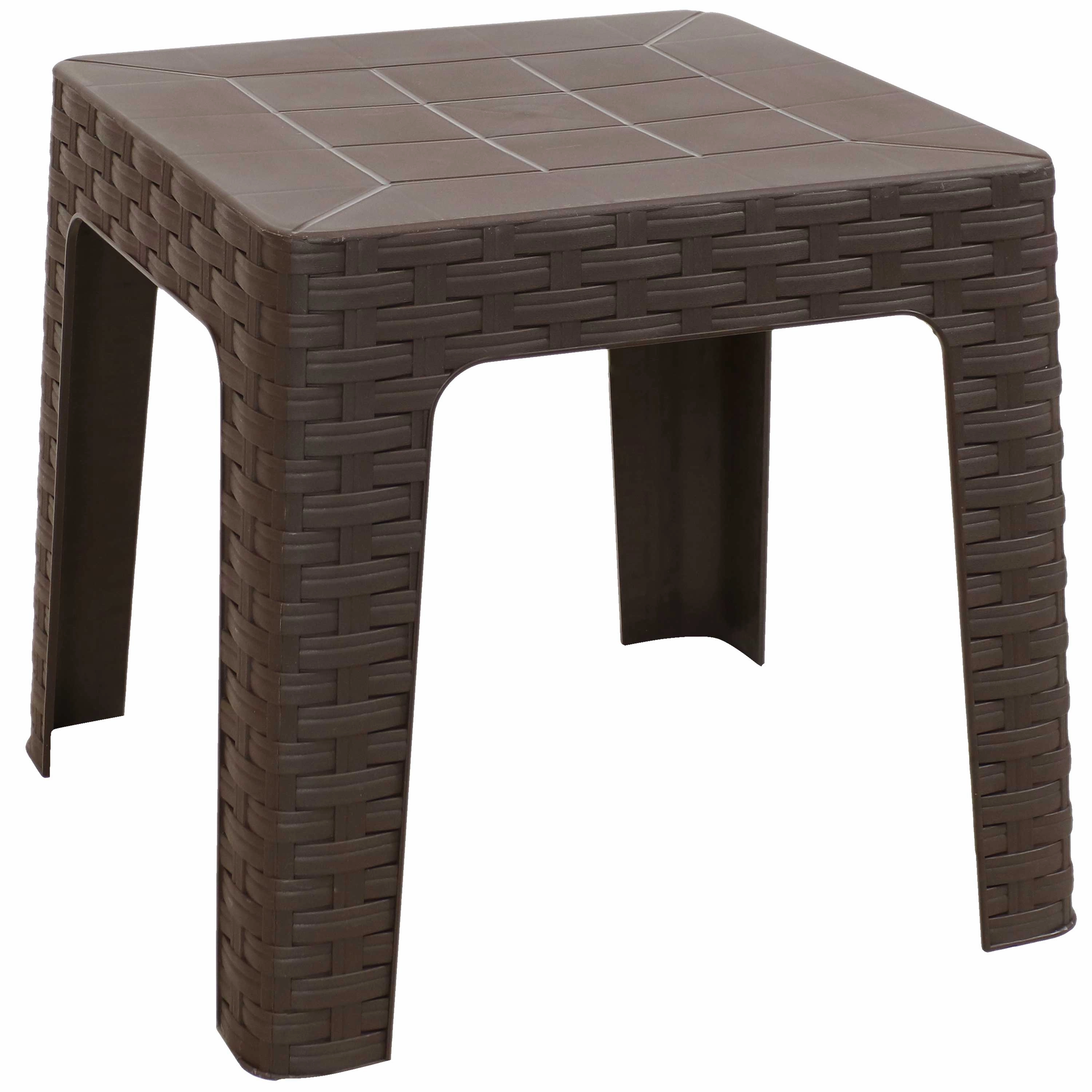 Sunnydaze 18" Plastic Square Patio Side Tableoutdoor patio furniture set