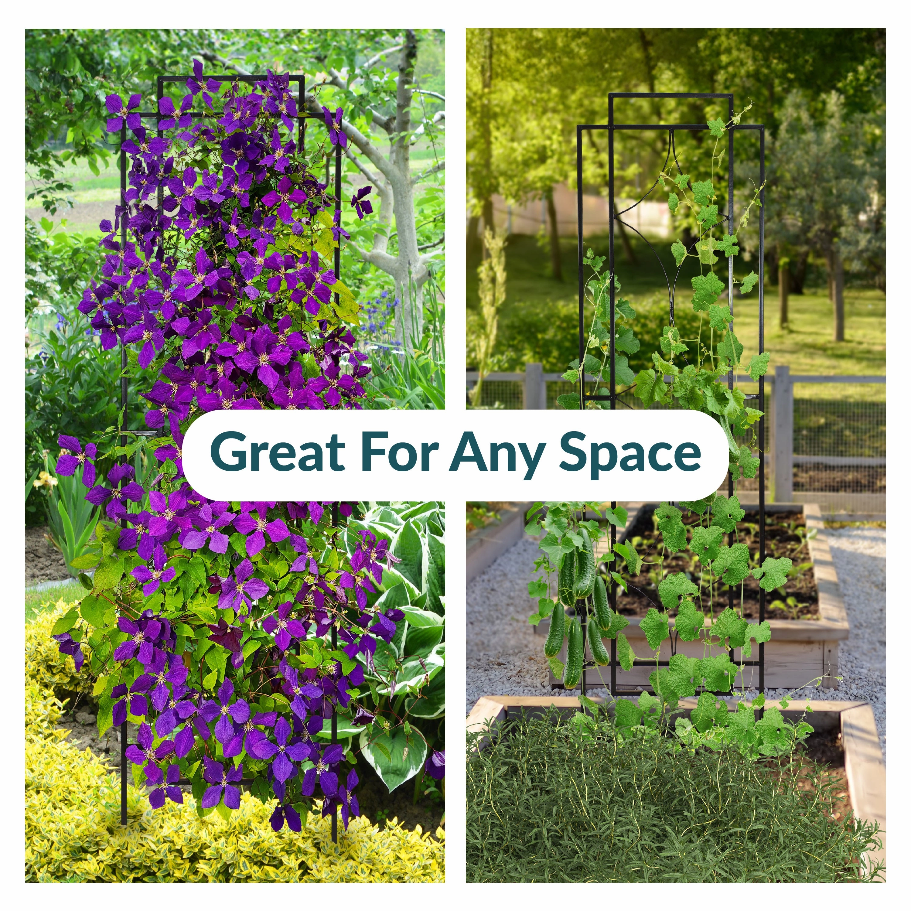 Sunnydaze 2-Piece Chic Diamonds Garden Trellis for Climbing Plants