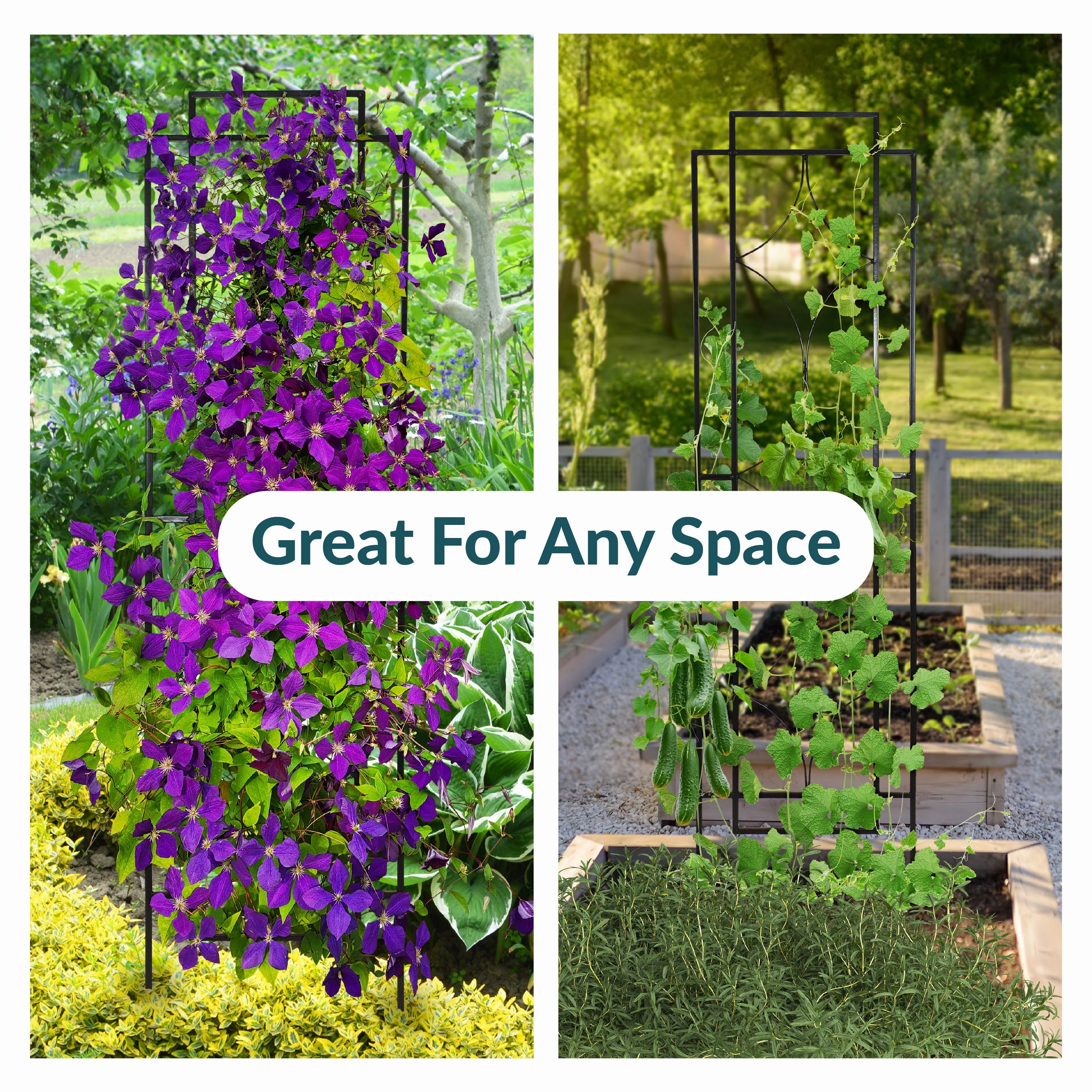 Sunnydaze 2-Piece Chic Diamonds Garden Trellis for Climbing Plants