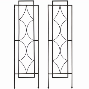 Sunnydaze 2-Piece Chic Diamonds Garden Trellis for Climbing Plants decorative outdoor planter box designs