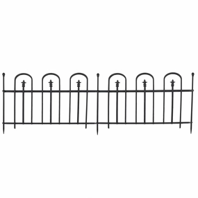 Sunnydaze 2-Piece Strasbourg Steel Garden Fence Panels - 6' Overall decorative outdoor planter box designs