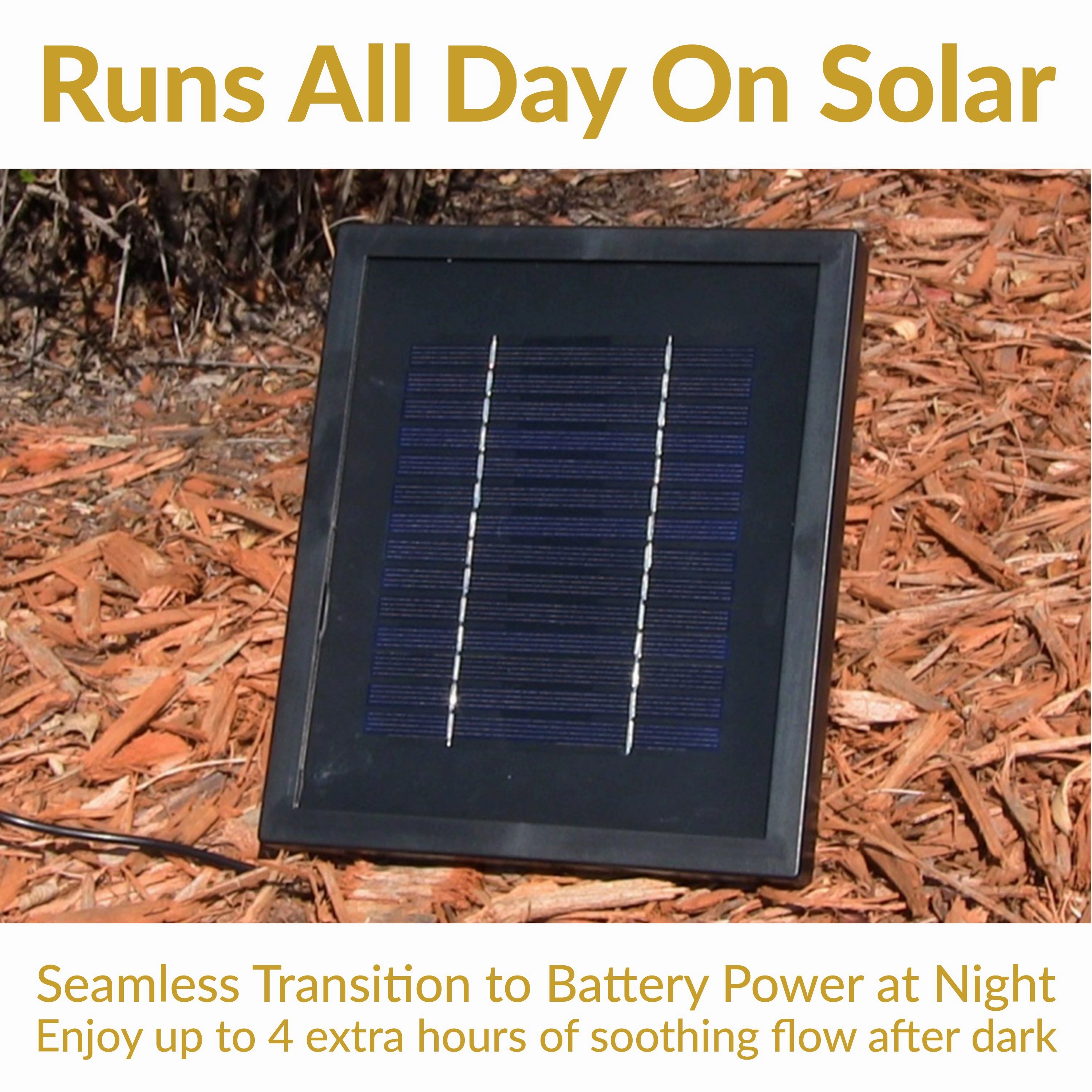 Sunnydaze 2-Tier Solar Outdoor Water Fountain with Battery Backup