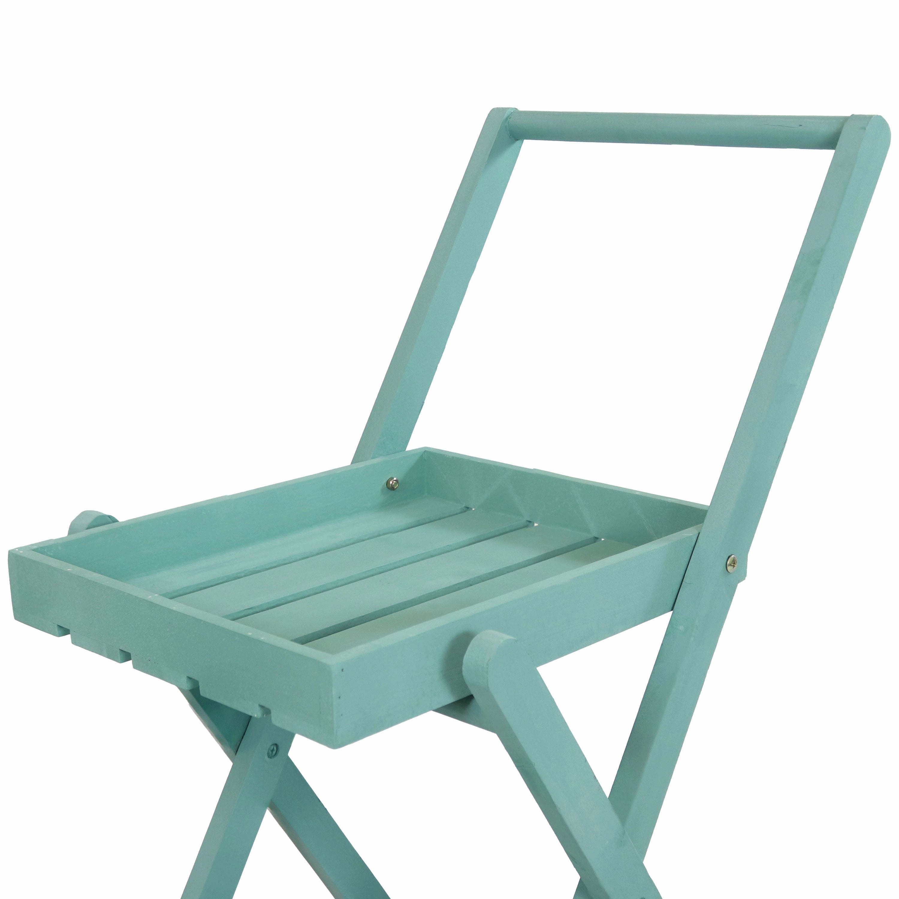 Sunnydaze 2-Tiered Flower Garden Cart - 34 H - Robin Egg Blue