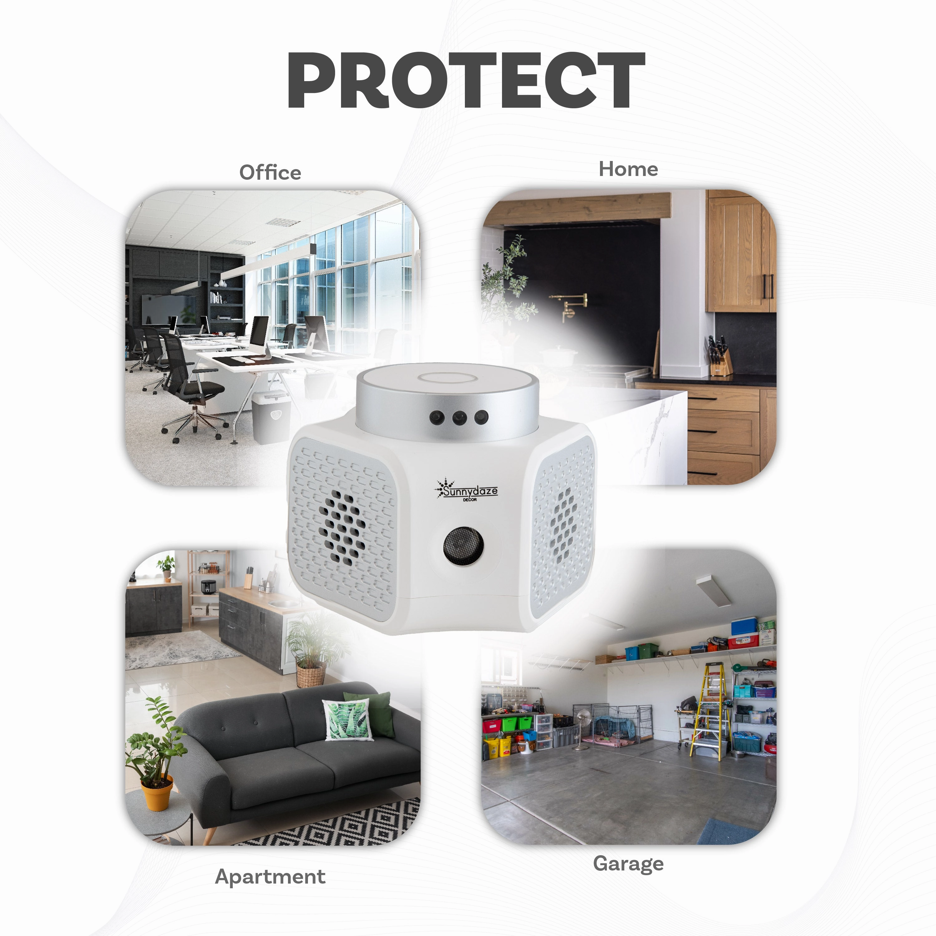 Sunnydaze 360 Indoor Mouse Repellent Ultrasonic Plug In with Flashing Lights