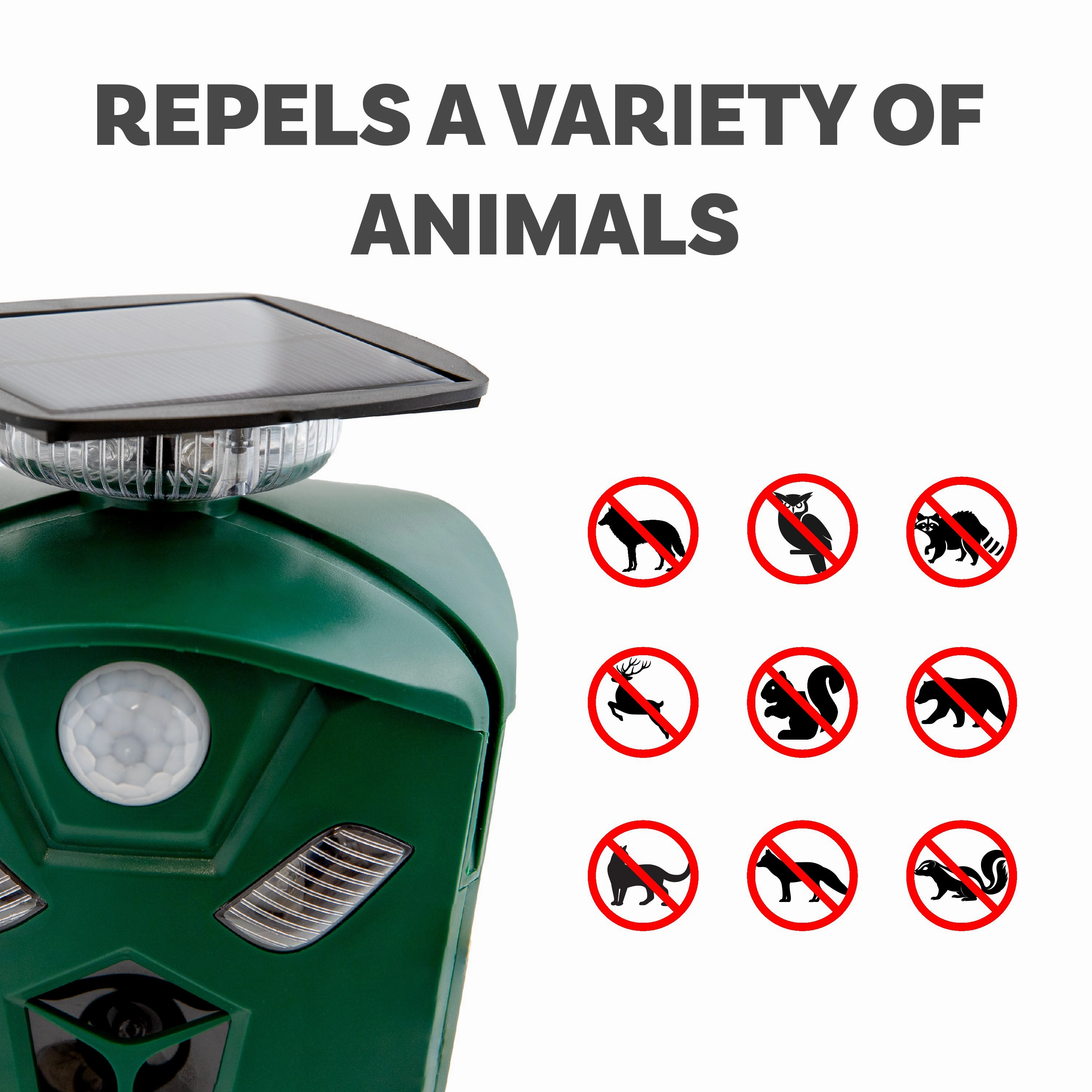 Sunnydaze 360 Solar-Powered Animal Repellent
