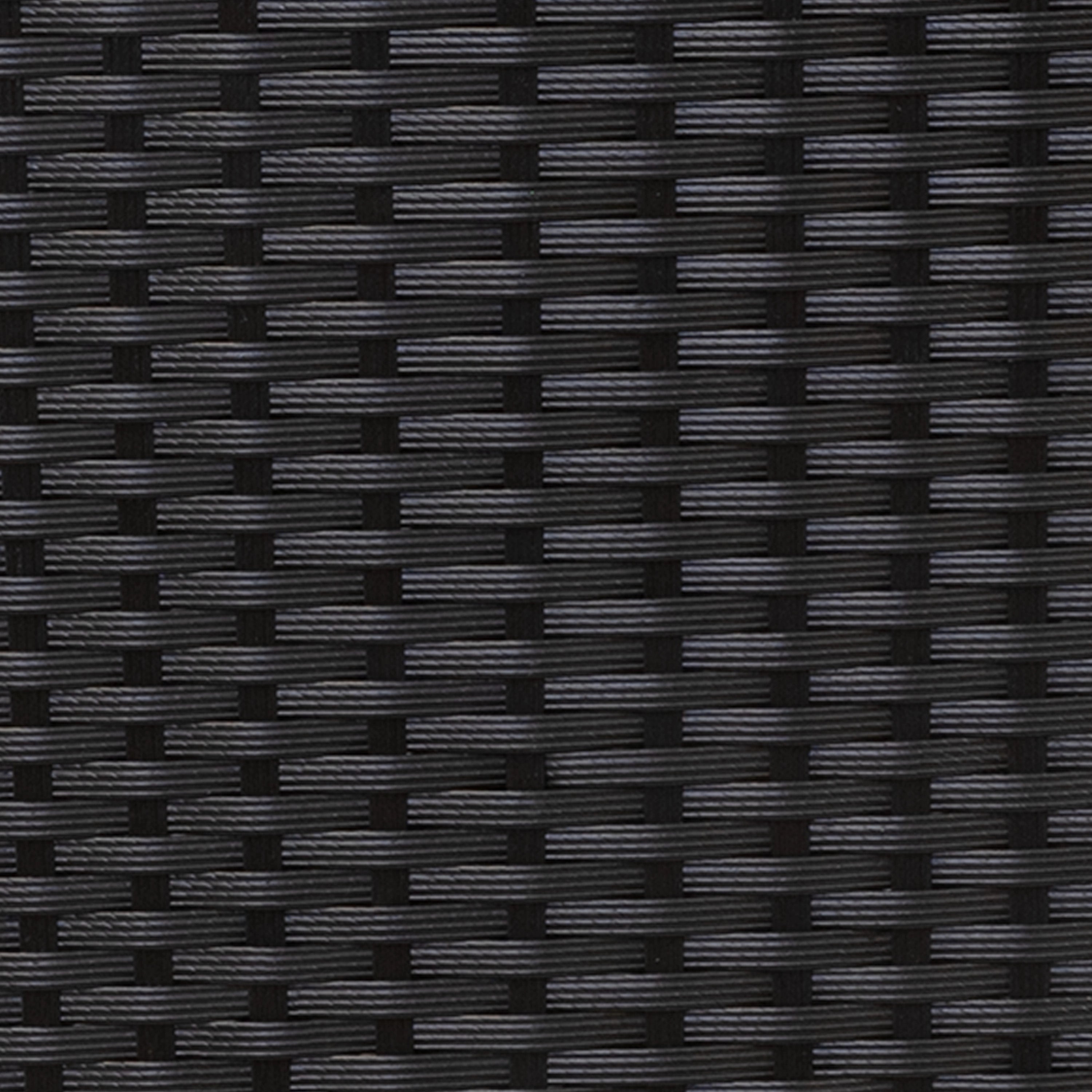 Sunnydaze 3-Section Wicker Raised Planter Box - Black