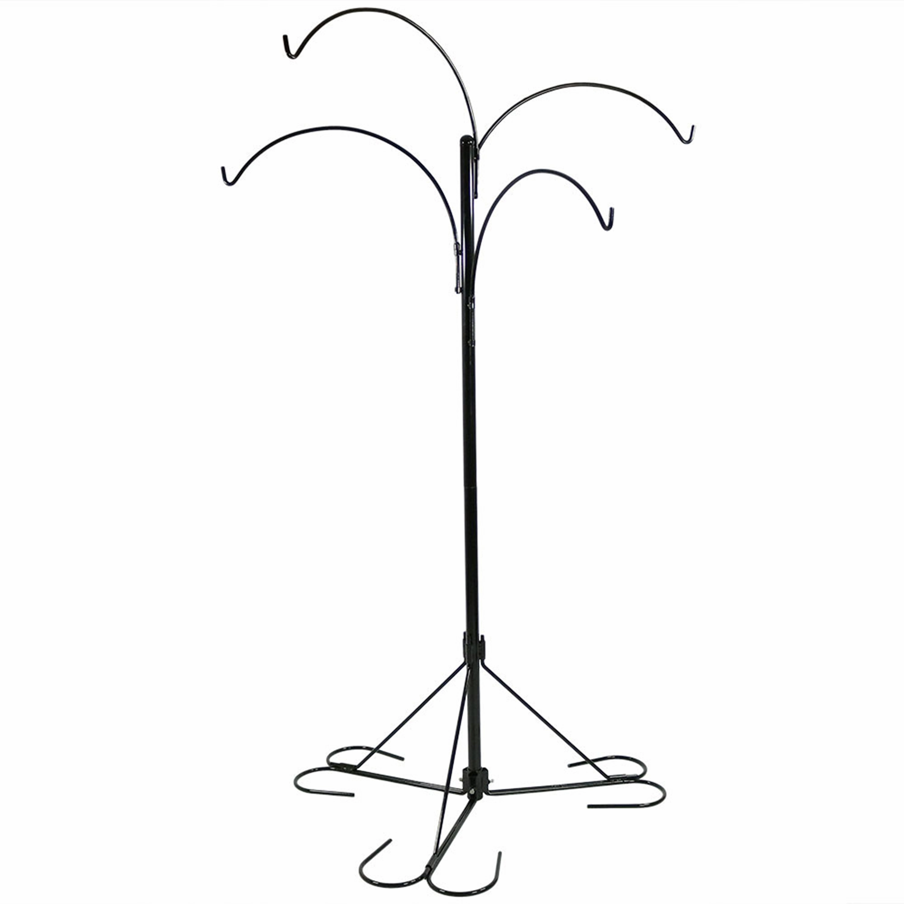 Sunnydaze 4-Arm Hanging Basket Stand with Adjustable Arms - 84" H decorative outdoor planter box designs
