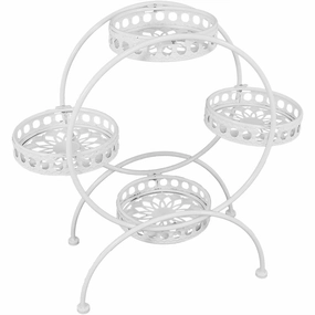 Sunnydaze 4-Tier Ferris Wheel Outdoor Plant and Flower Stand - 28" decorative outdoor planter box designs