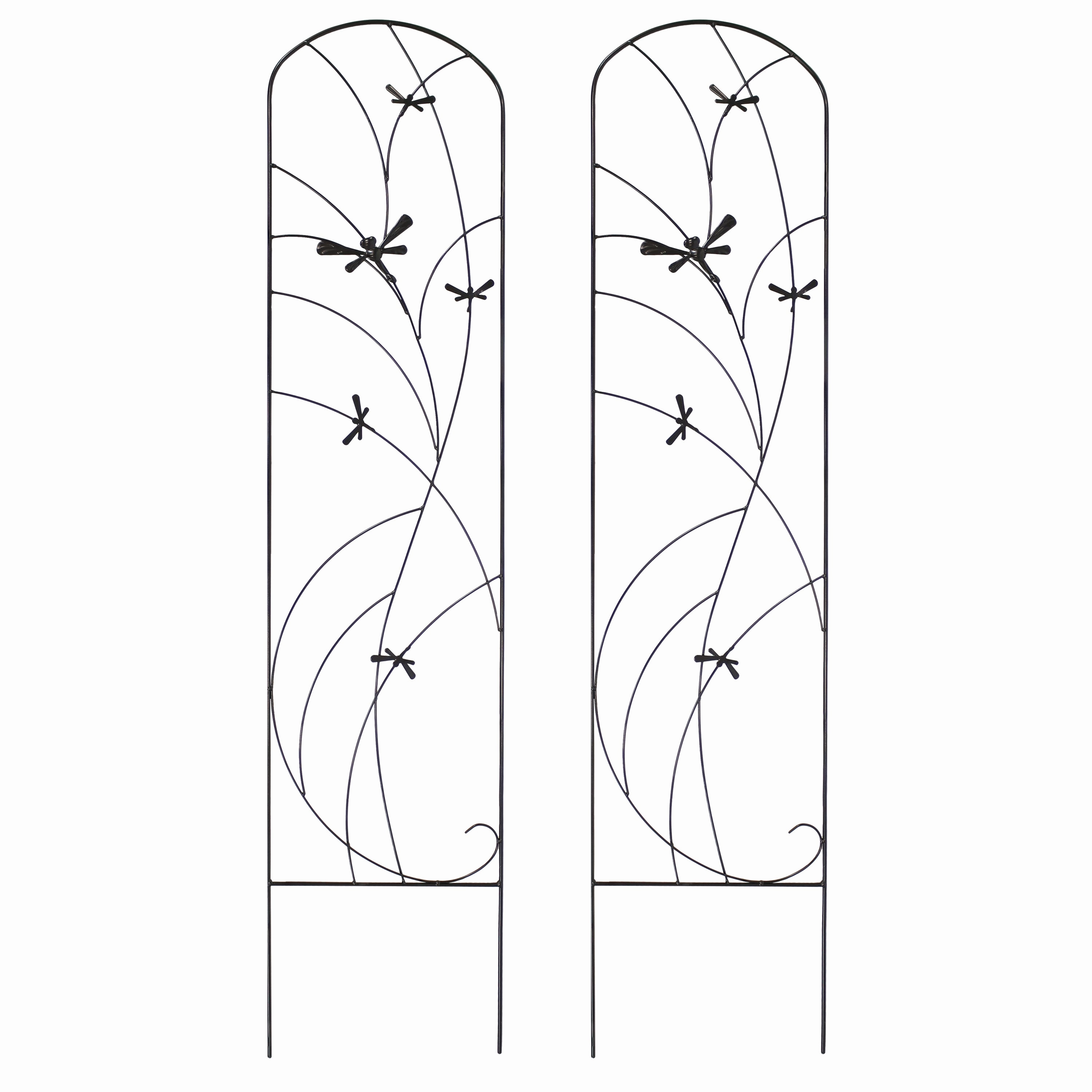 Sunnydaze 55.75" Dragonfly Delight Garden Trellis for Climbing Plants decorative outdoor planter box designs