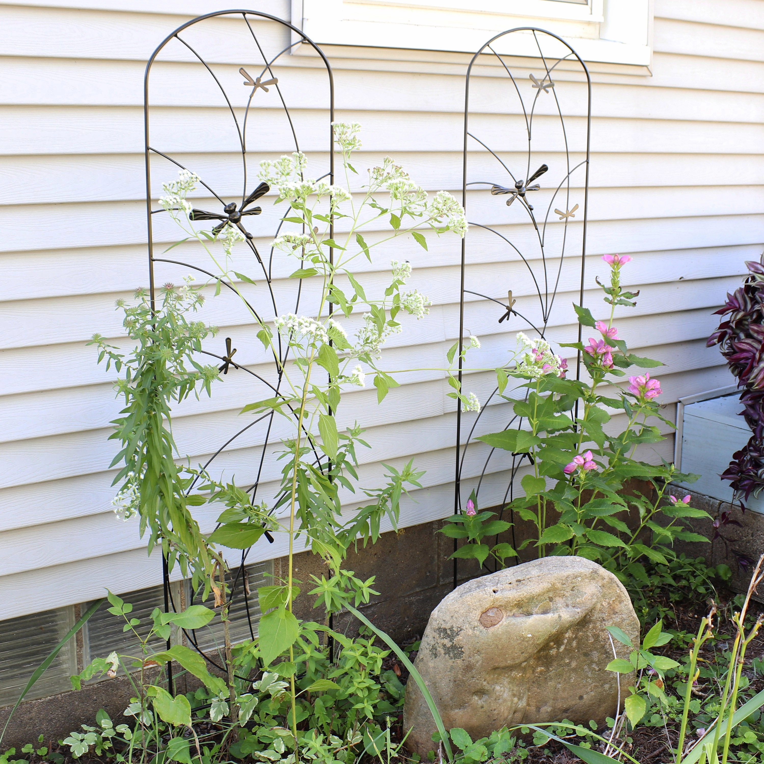Sunnydaze 55.75" Dragonfly Delight Garden Trellis for Climbing Plants