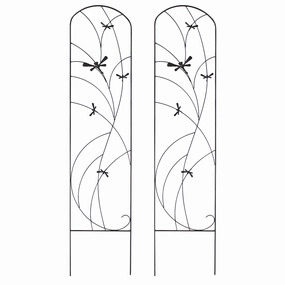 Sunnydaze 55.75" Dragonfly Delight Garden Trellis for Climbing Plants decorative outdoor planter box designs