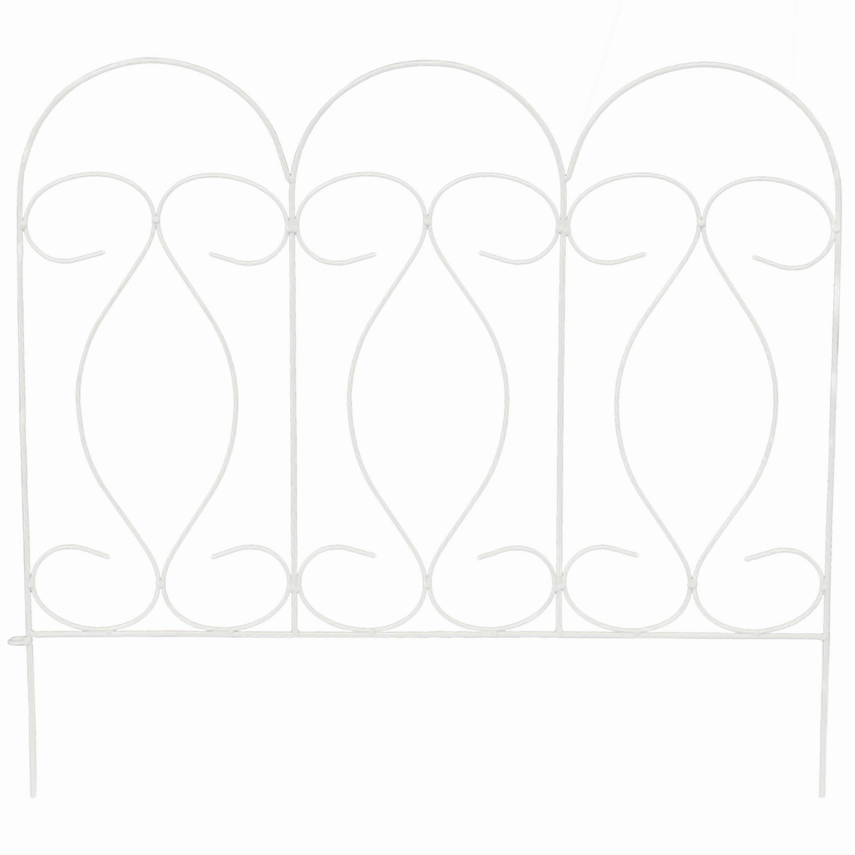 Sunnydaze 5-Piece Traditional Garden Border Fence Set - 10' Overall