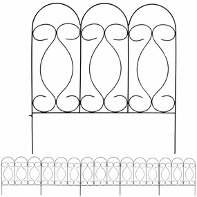 Sunnydaze 5-Piece Traditional Garden Border Fence Set - 10' Overall decorative outdoor planter box designs