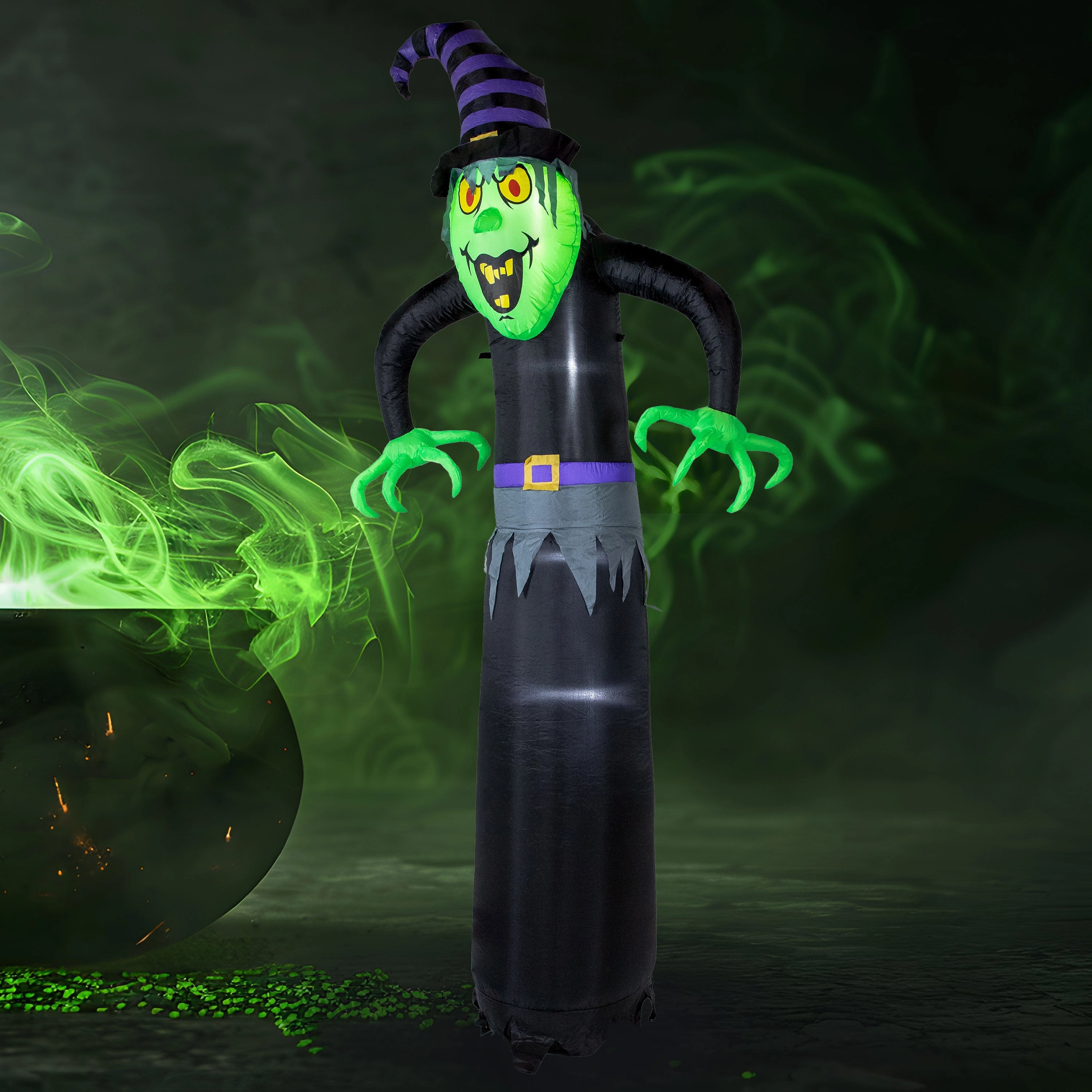 Sunnydaze 8 Winifred the Wicked Witch Inflatable Halloween Decorationoutdoor garden decorative ornaments