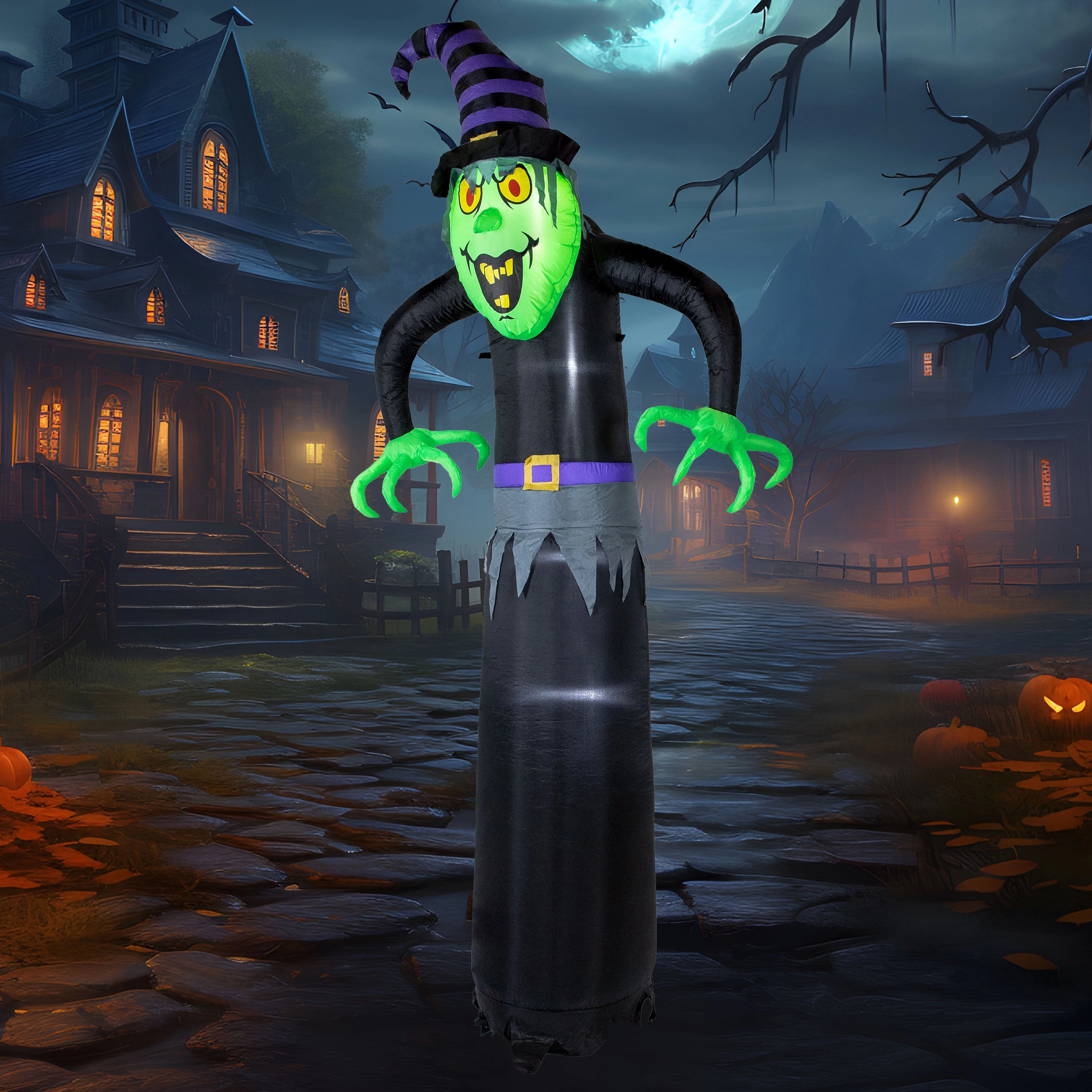 Sunnydaze 8 Winifred the Wicked Witch Inflatable Halloween Decoration
