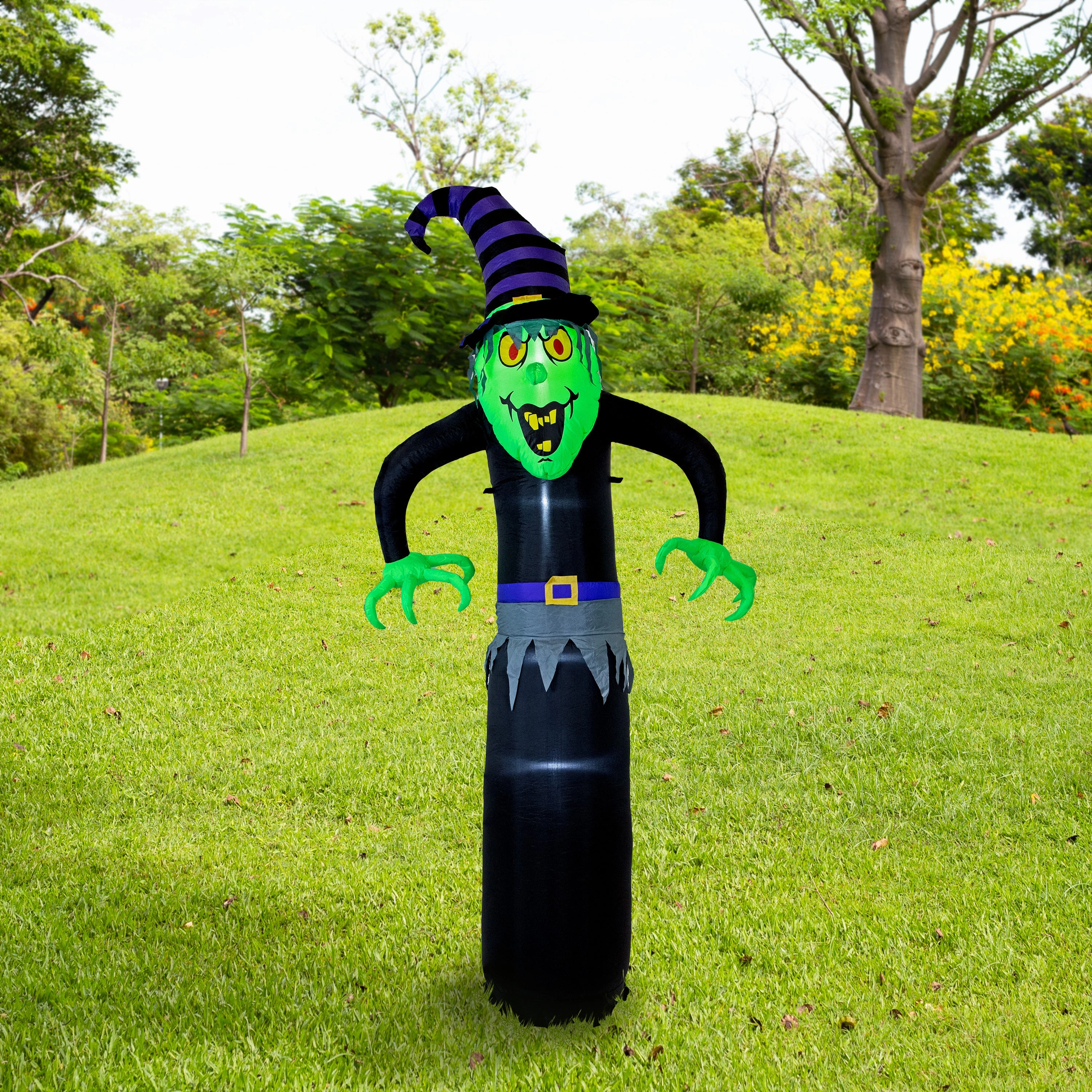 Sunnydaze 8 Winifred the Wicked Witch Inflatable Halloween Decoration