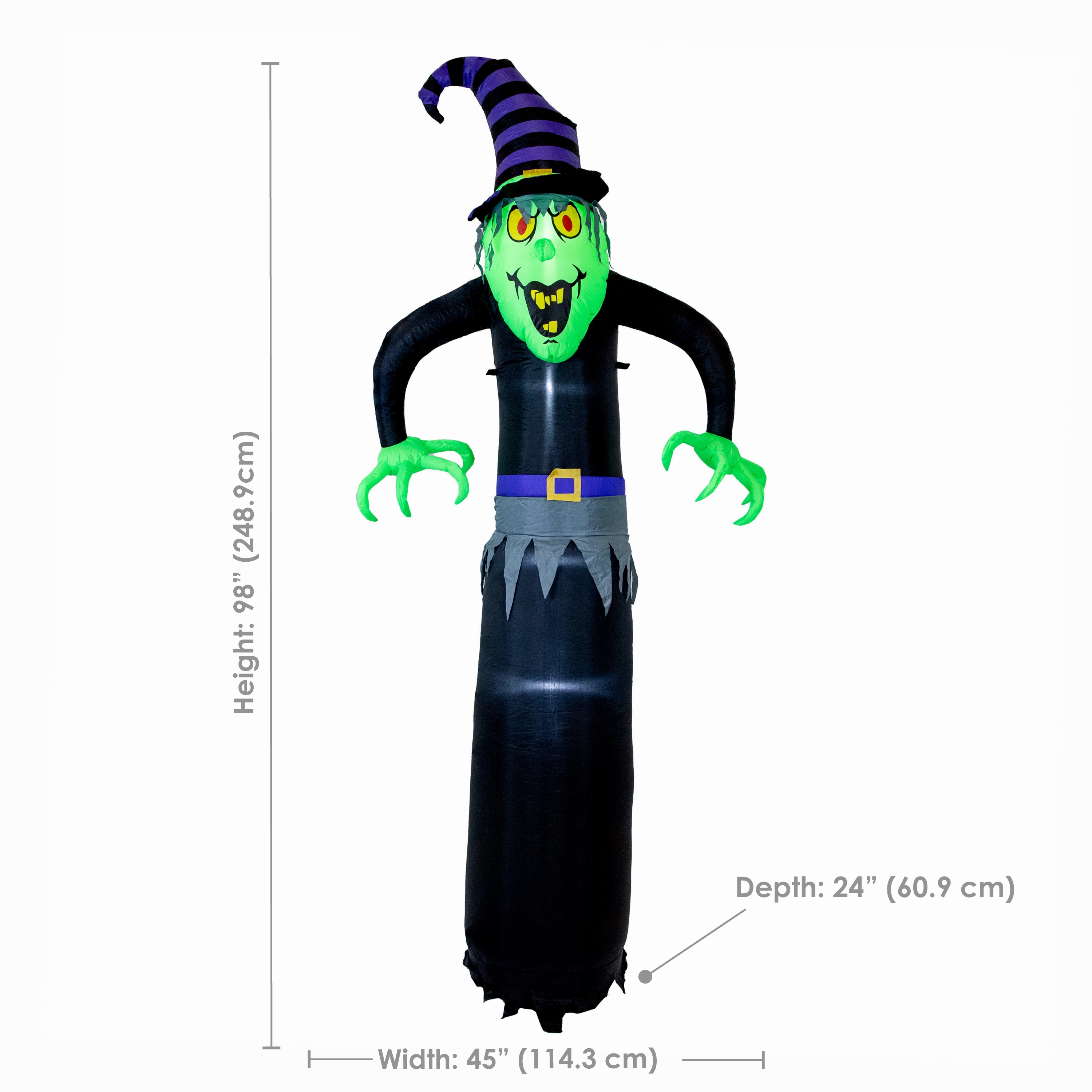Sunnydaze 8 Winifred the Wicked Witch Inflatable Halloween Decoration