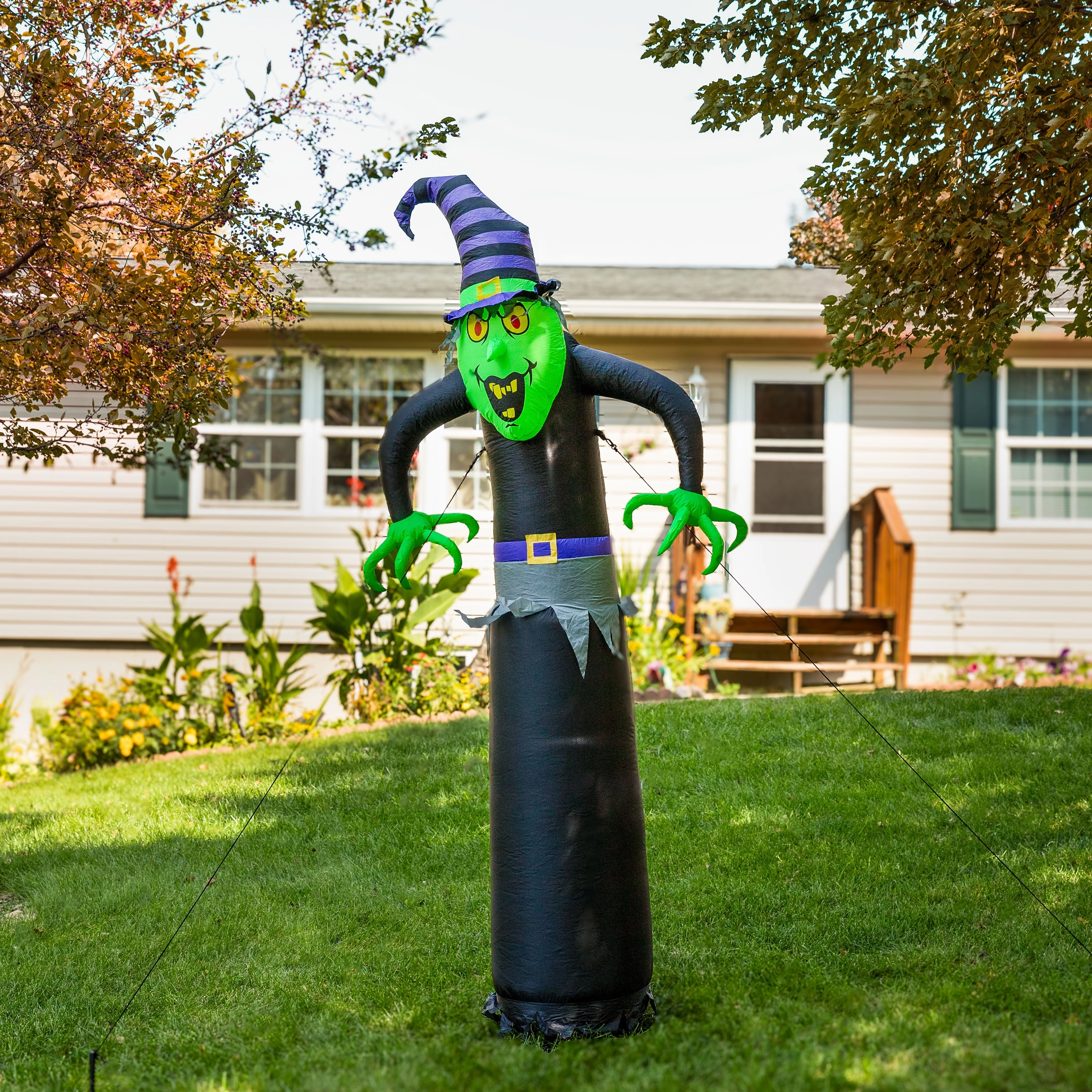 Sunnydaze 8 Winifred the Wicked Witch Inflatable Halloween Decoration