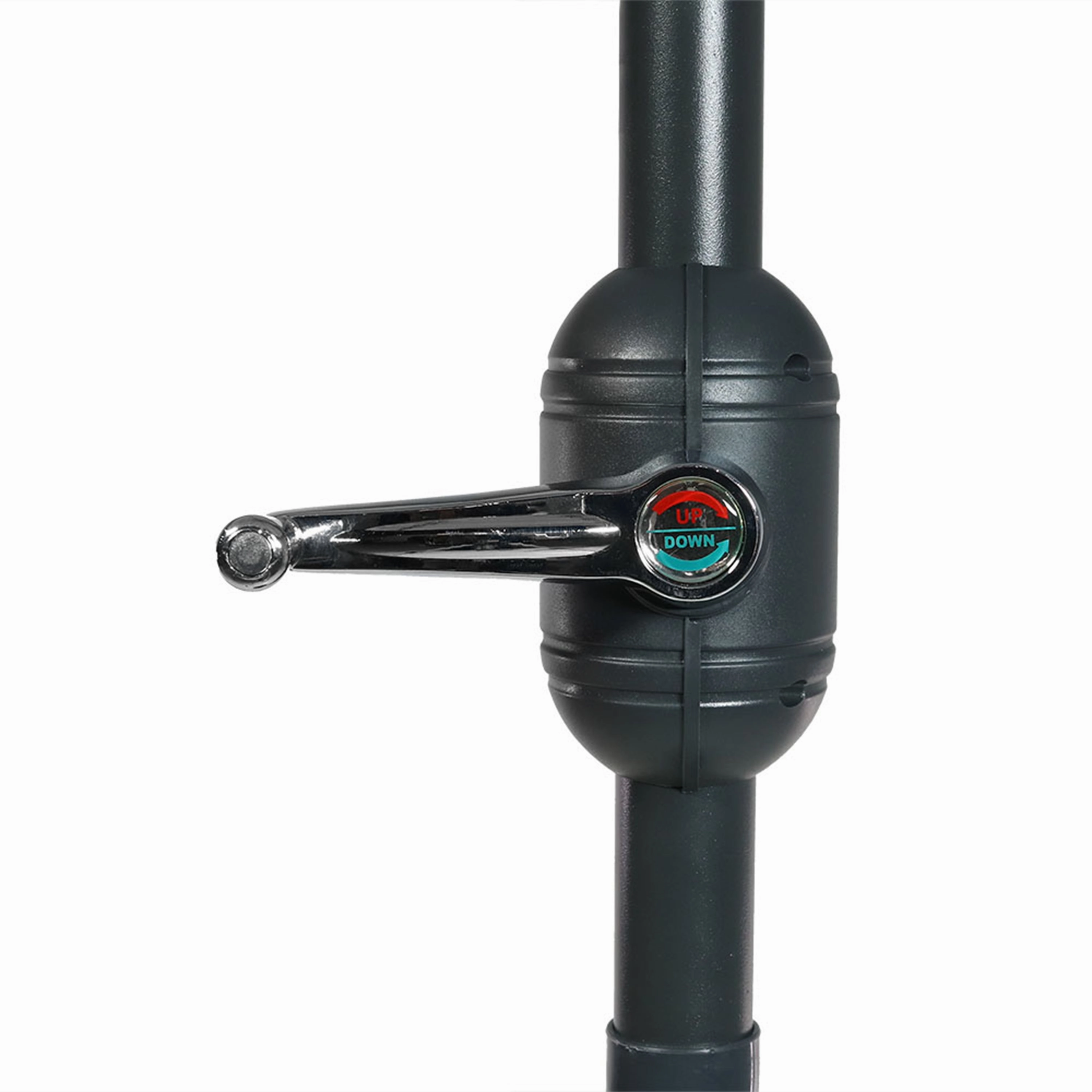 Sunnydaze 9' Striped Patio Umbrella with Push Button Tilt and Crank