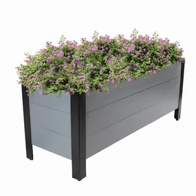 Sunnydaze Acacia Wood Raised Garden Bed Planter Box - 14.75" H decorative outdoor planter box designs
