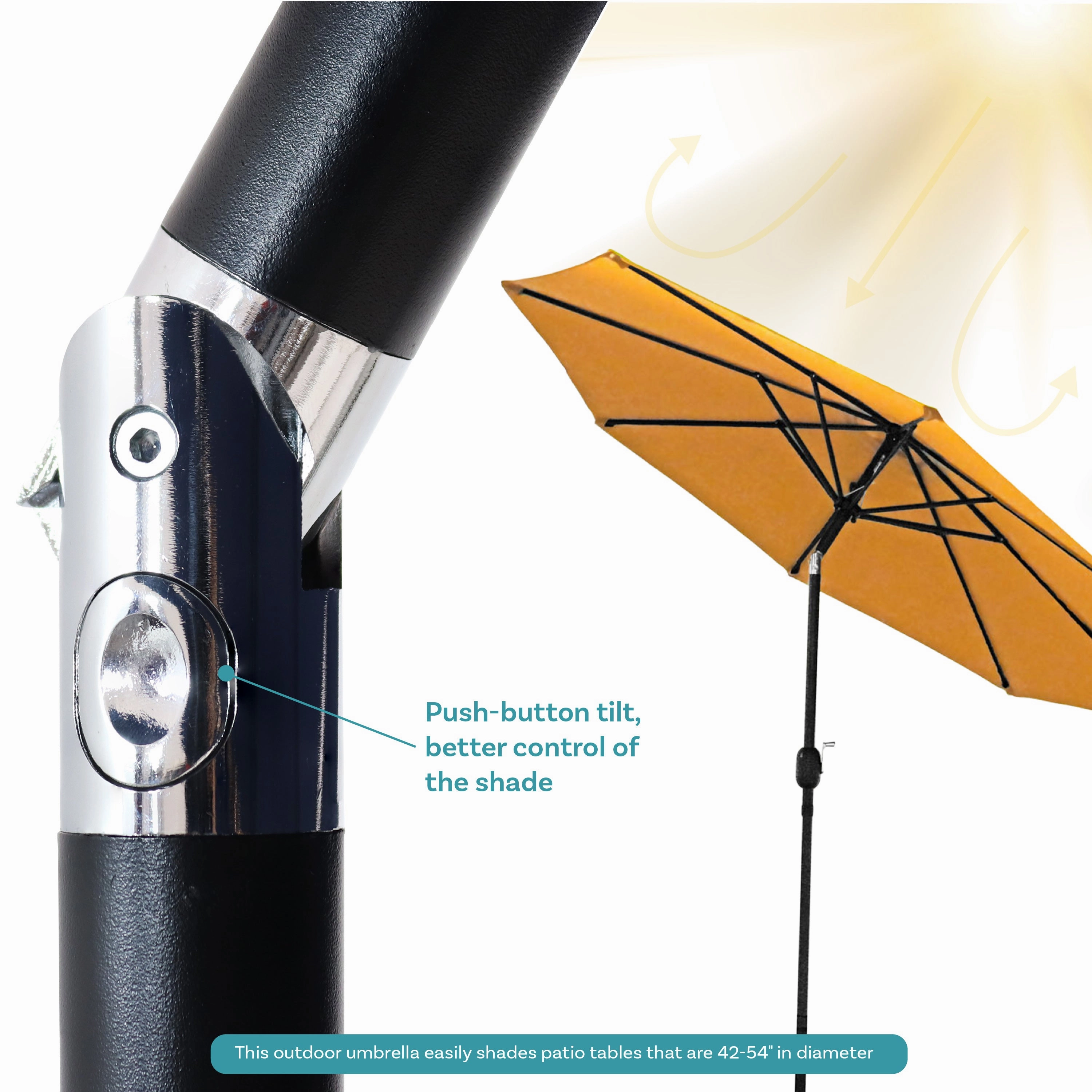 Sunnydaze Aluminum 9' Outdoor Patio Umbrella with Tilt and Crank