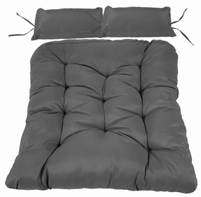 Sunnydaze Andrei Double Egg Chair Cushion Replacement Set - Dark Grayegg swing chair for outdoor use