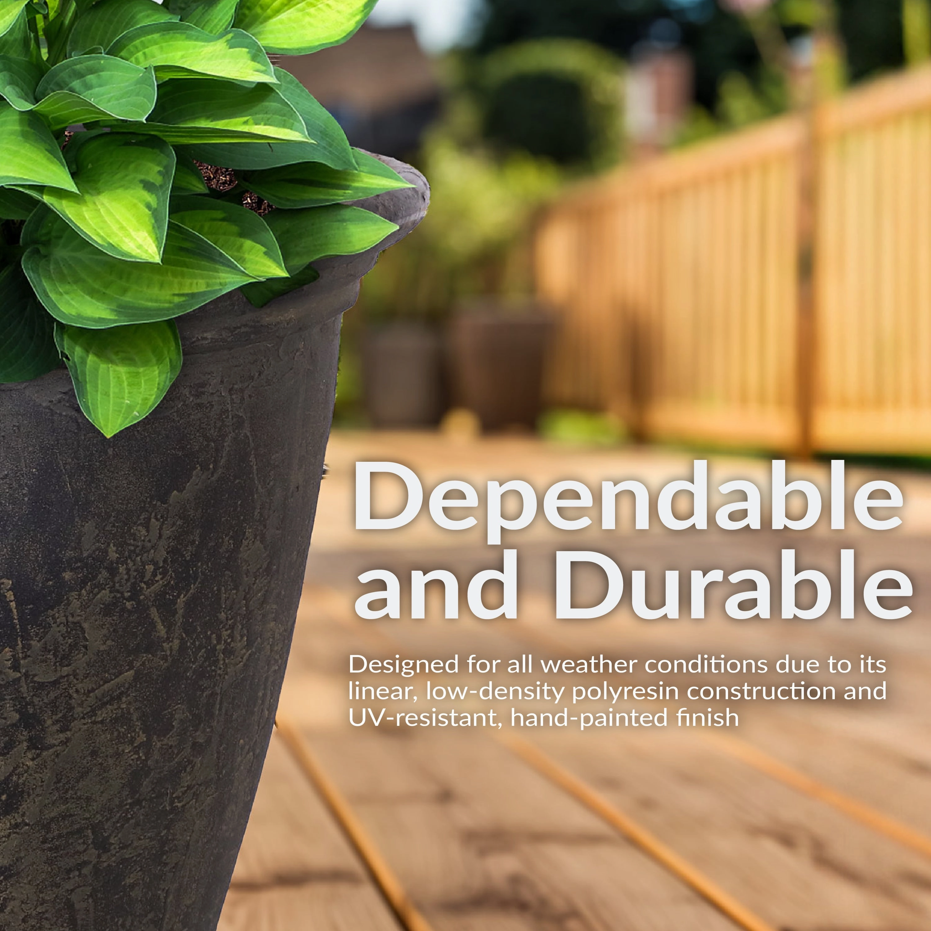 Sunnydaze Anjelica Polyresin Outdoor Flowerpot Planter