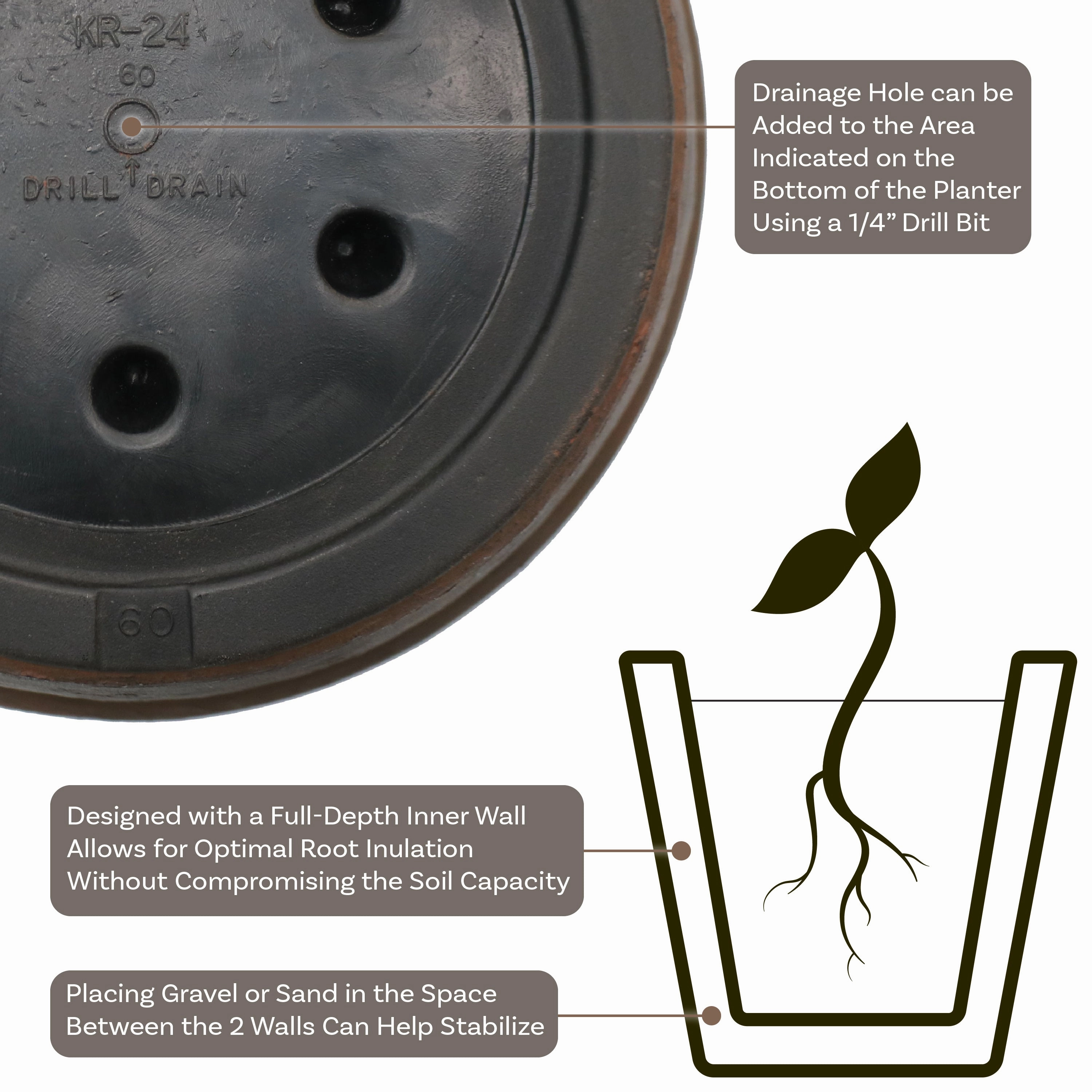 Sunnydaze Anjelica Polyresin Outdoor Flowerpot Planter