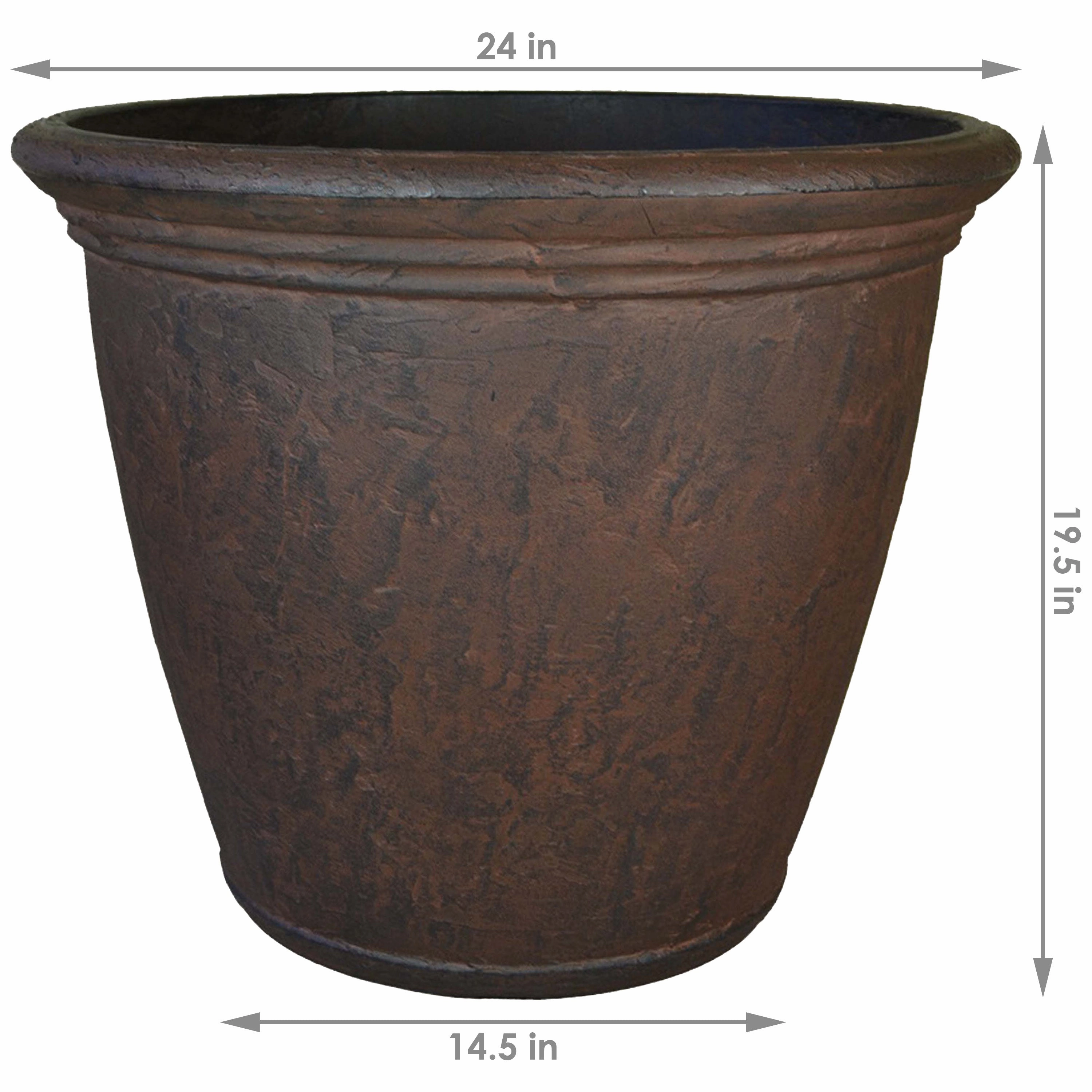 Sunnydaze Anjelica Polyresin Outdoor Flowerpot Planter