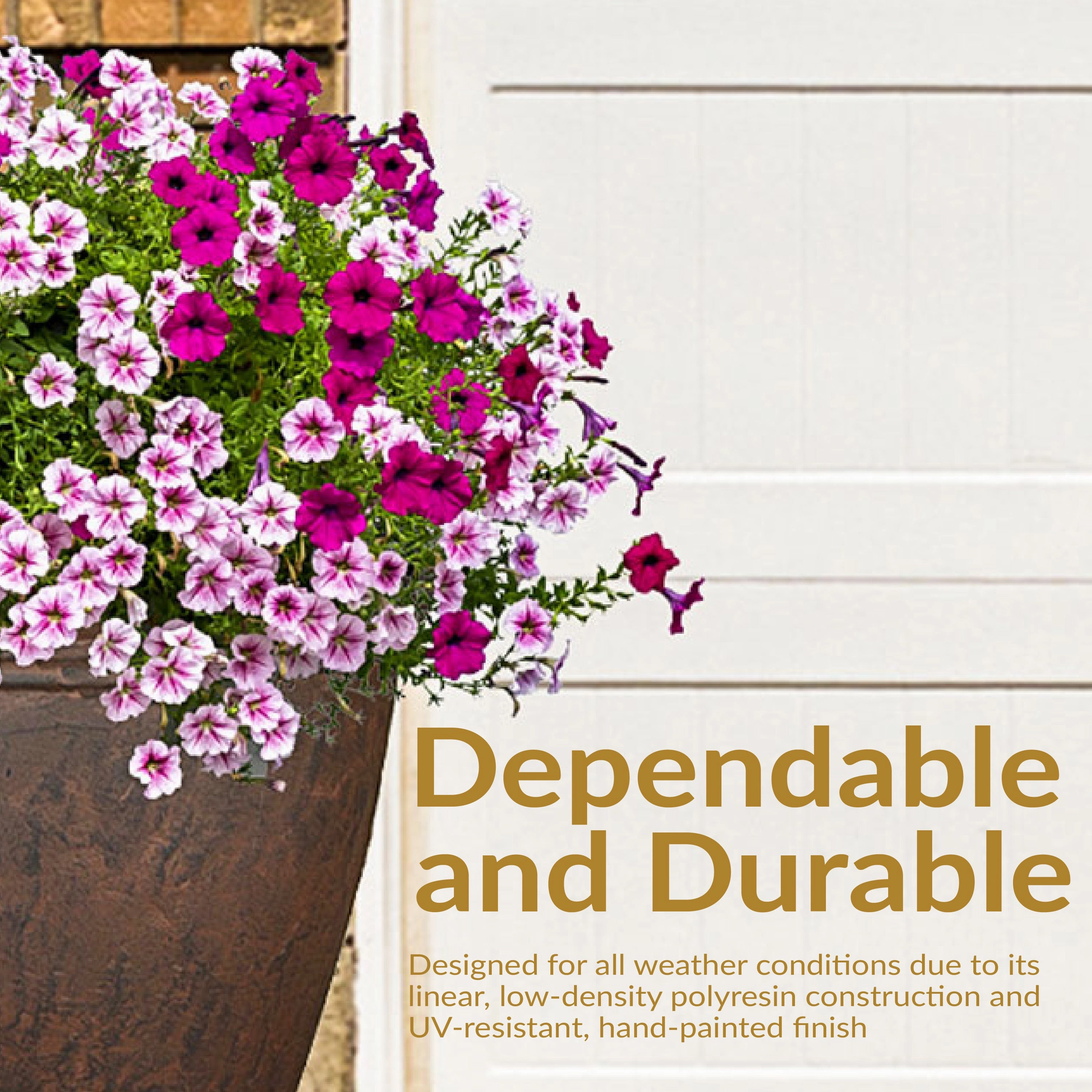 Sunnydaze Anjelica Polyresin Outdoor Flowerpot Planter