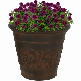 Sunnydaze Arabella Polyresin Outdoor Flower Pot Planter decorative outdoor planter box designs