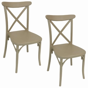 Sunnydaze Bellemead Outdoor Plastic Patio Dining Chair - Coffeeoutdoor patio furniture set