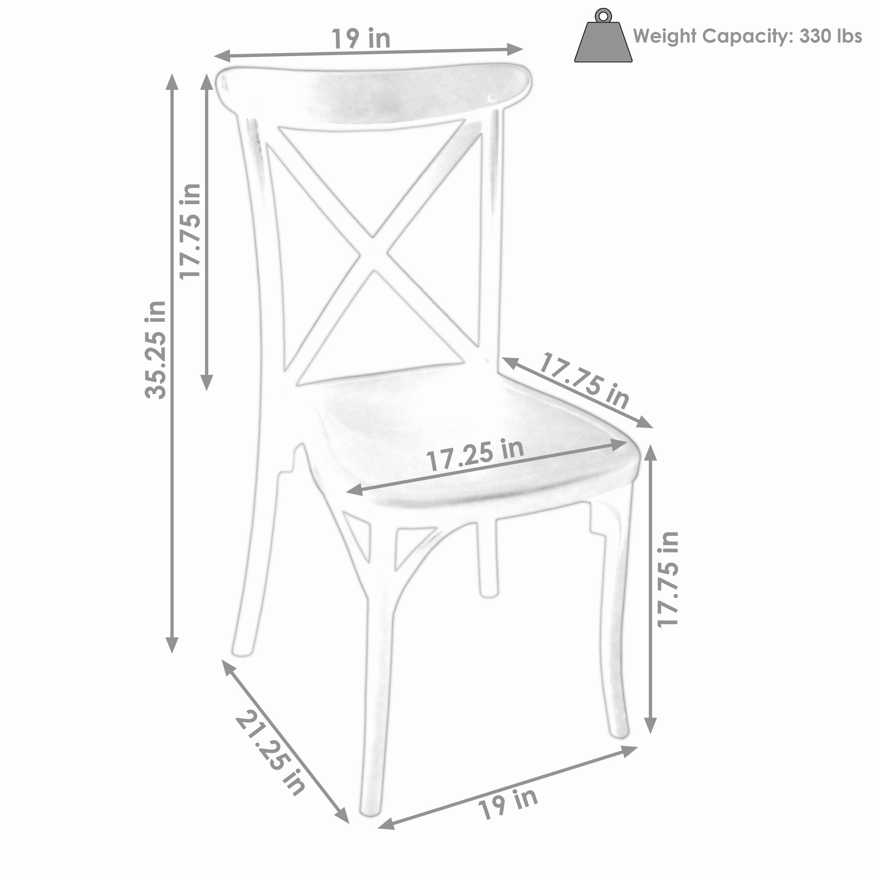 Sunnydaze Bellemead Outdoor Plastic Patio Dining Chair - Coffee